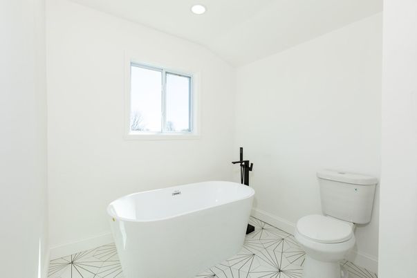 Bathroom, Free Standing Baths, Interior, Marble, Recessed Lighting