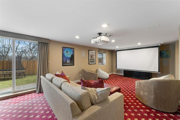 Interior, Projection Screen, Recessed Lighting, Theatre Room