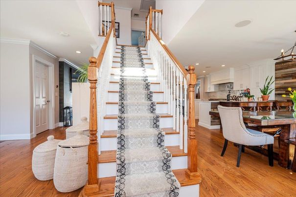 Dining room, Interior, Kitchen, Recessed Lighting, Wood Texture Flooring