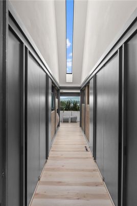 Elevator, Interior, Wood Texture Flooring