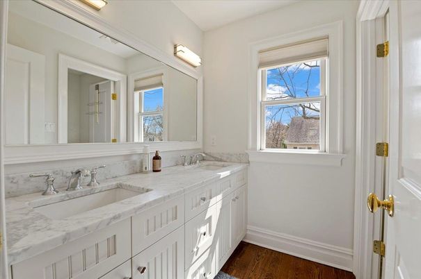 Bathroom, Dual Sink Vanities, Interior, Wood Texture Flooring