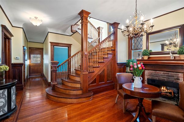Chandelier, Fireplace, Interior, Wood Texture Flooring