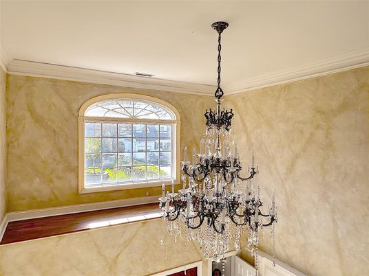 Chandelier, Empty room, Interior