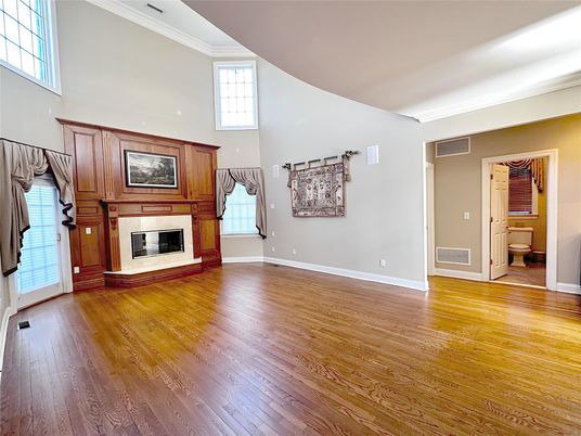 Empty room, Fireplace, Interior, Wood Texture Flooring