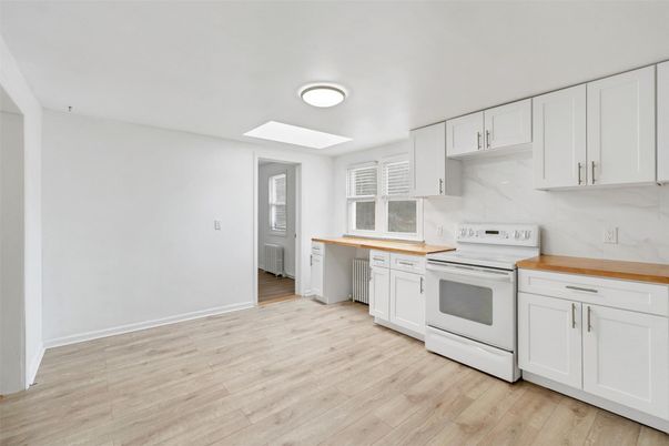 Interior, Kitchen, Marble Walls, Wood Texture Flooring