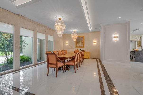 Chandelier, Dining room, Interior, Recessed Lighting