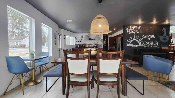 Dining room, Interior, Kitchen, Pendant Lights, Recessed Lighting