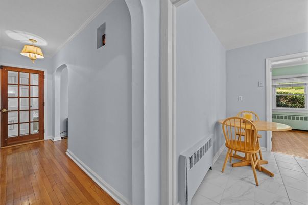 Dining room, Interior, Marble, Wood Texture Flooring
