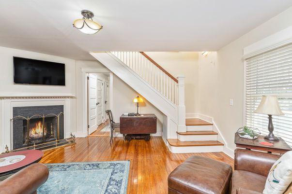 Fireplace, Interior, Wood Texture Flooring