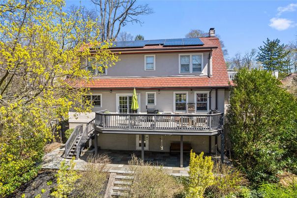 Exterior, Facade, Solar Panels, American Foursquare
