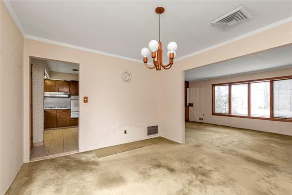 Chandelier, Empty room, Interior, Kitchen, Pendant Lights