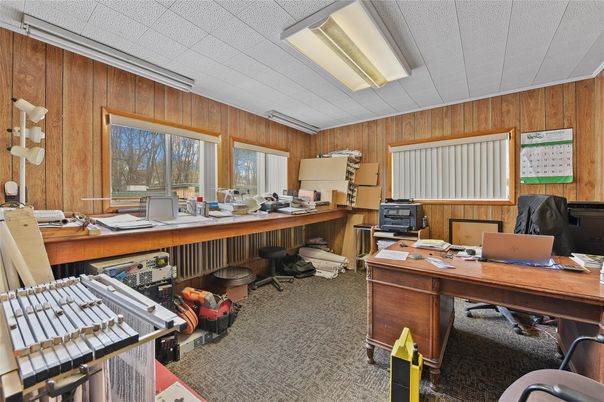 Home Office, Interior, Wooden Walls