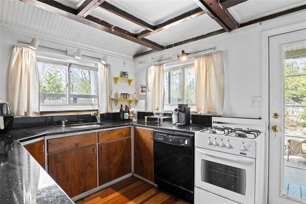 Interior, Kitchen, Wooden Beams, Wood Texture Flooring