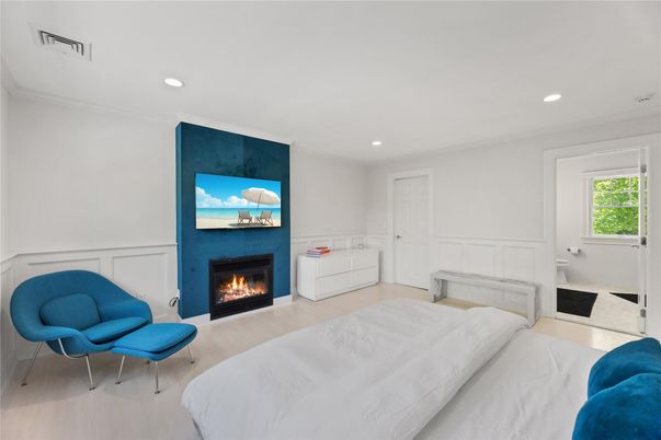 Bedroom, Fireplace, Interior, Recessed Lighting