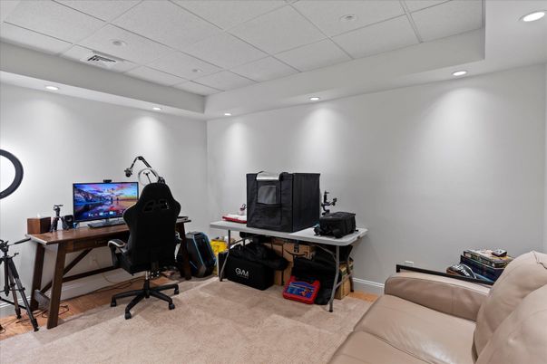 Home Office, Interior, Recessed Lighting