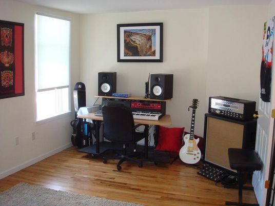 Home Office, Interior, Wood Texture Flooring