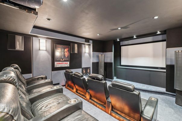 Home Theatre Room, Interior, Projection Screen, Recessed Lighting, Theatre Room