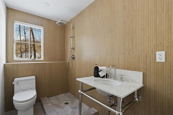 Bathroom, Interior, Wooden Walls