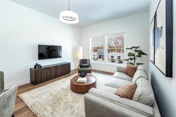 Interior, Living room, Pendant Lights, Wood Texture Flooring