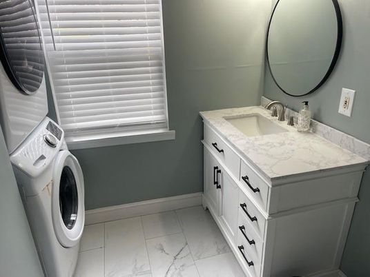 Bathroom, Interior, Marble, Washer