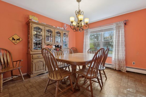 Chandelier, Dining room, Interior, Wood Texture Flooring