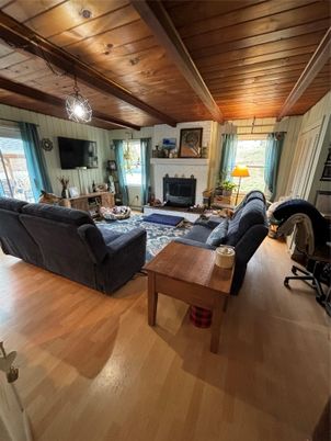 Fireplace, Interior, Living room, Wooden Beams, Wooden Ceilings, Wood Texture Flooring