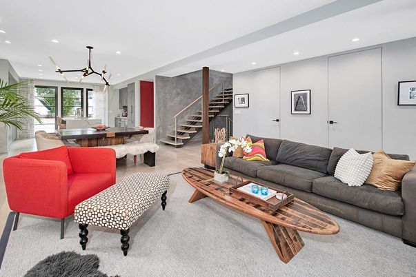 Dining room, Interior, Living room, Pendant Lights, Recessed Lighting