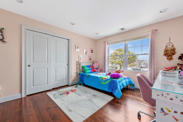 Bedroom, Home Office, Interior, Recessed Lighting, Wood Texture Flooring