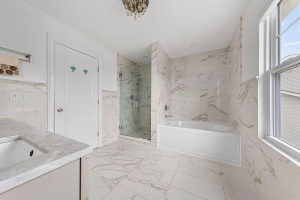 Bathroom, Glass Shower, Interior, Marble, Marble Walls