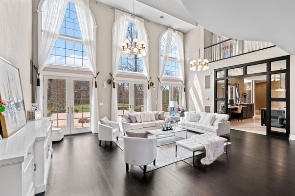 Dining room, Interior, Living room, Pendant Lights, Wood Texture Flooring