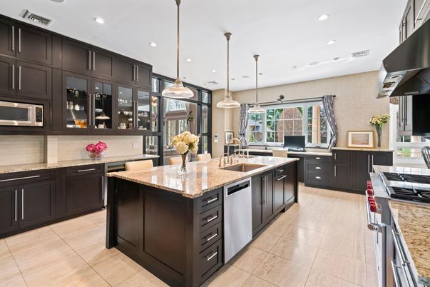 Interior, Kitchen, Pendant Lights, Recessed Lighting, Stainless Steel Appliances