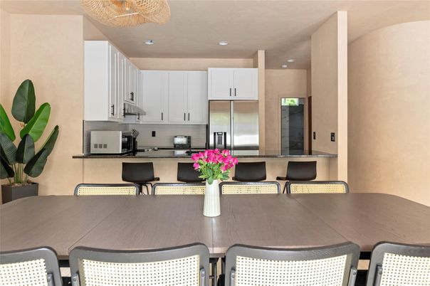 Dining room, Interior, Kitchen, Recessed Lighting, Stainless Steel Appliances
