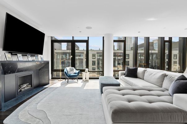 Fireplace, Interior, Living room, Recessed Lighting