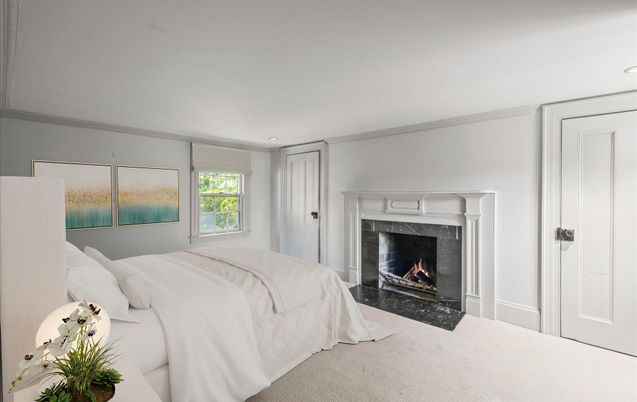 Bedroom, Fireplace, Interior, Recessed Lighting