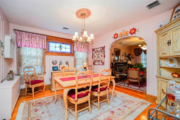 Chandelier, Dining room, Interior, Wood Texture Flooring