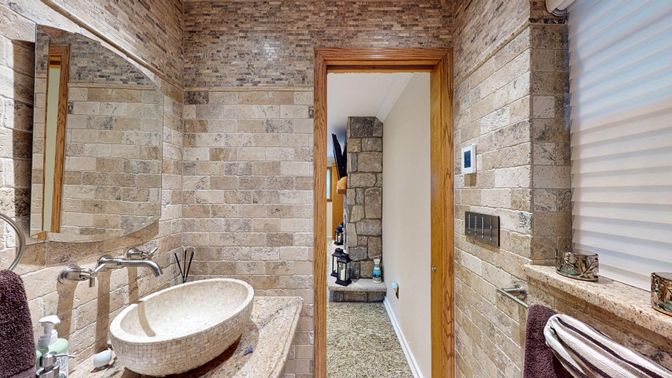 Bathroom, Interior, Stone Walls