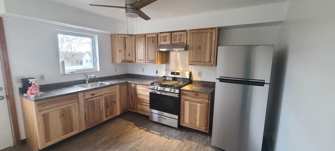 Interior, Kitchen, Wood Texture Flooring