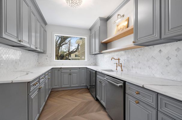 Interior, Kitchen, Wood Texture Flooring