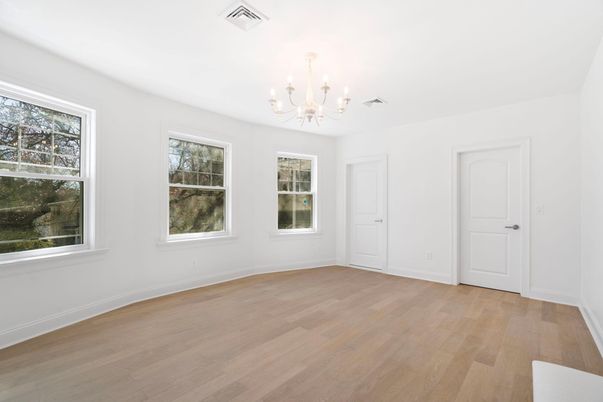 Chandelier, Empty room, Interior, Wood Texture Flooring