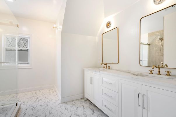 Bathroom, Dual Sink Vanities, Interior, Marble