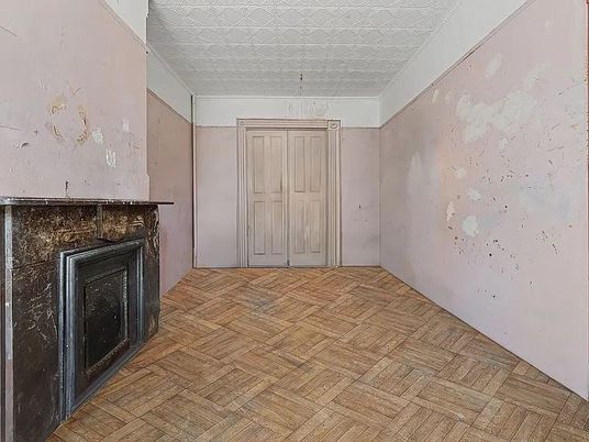 Empty room, Fireplace, Interior, Wood Texture Flooring