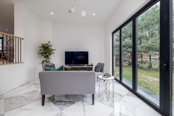 Interior, Living room, Marble, Pendant Lights, Recessed Lighting