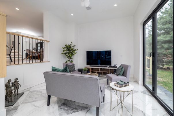 Interior, Living room, Marble, Recessed Lighting