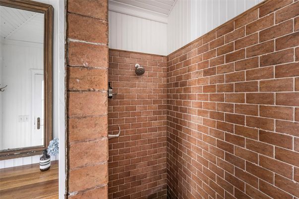 Interior, Stone Walls, Wood Texture Flooring