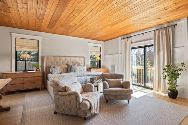 Bedroom, Interior, Wooden Ceilings, Wood Texture Flooring