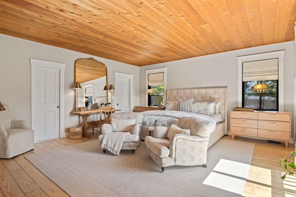 Bedroom, Interior, Wooden Ceilings, Wood Texture Flooring