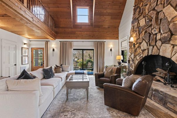 Fireplace, Interior, Living room, Stone Walls, Wooden Beams, Wooden Ceilings, Wooden Walls