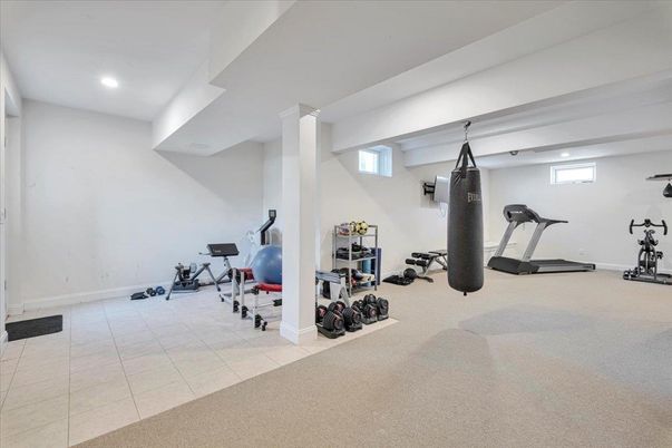 Fitness Equipment, Gym, Interior, Recessed Lighting