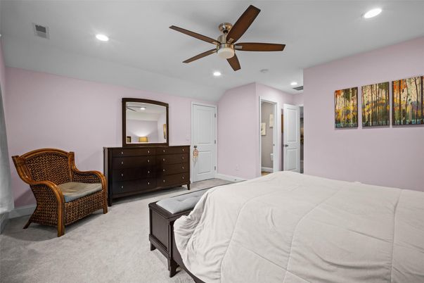 Bedroom, Interior, Recessed Lighting