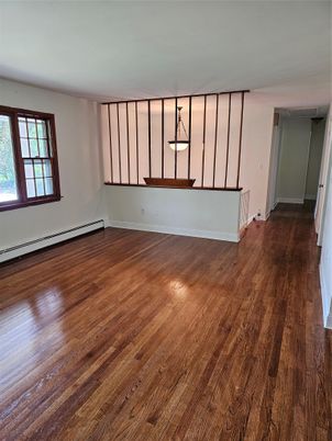 Empty room, Interior, Pendant Lights, Wood Texture Flooring